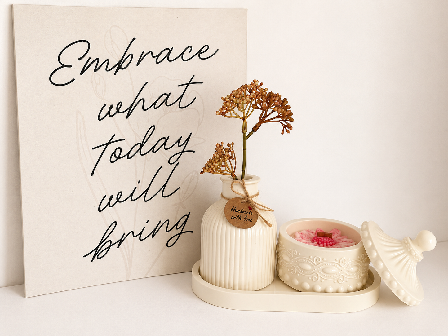 Blush Serenity Home Decor Set